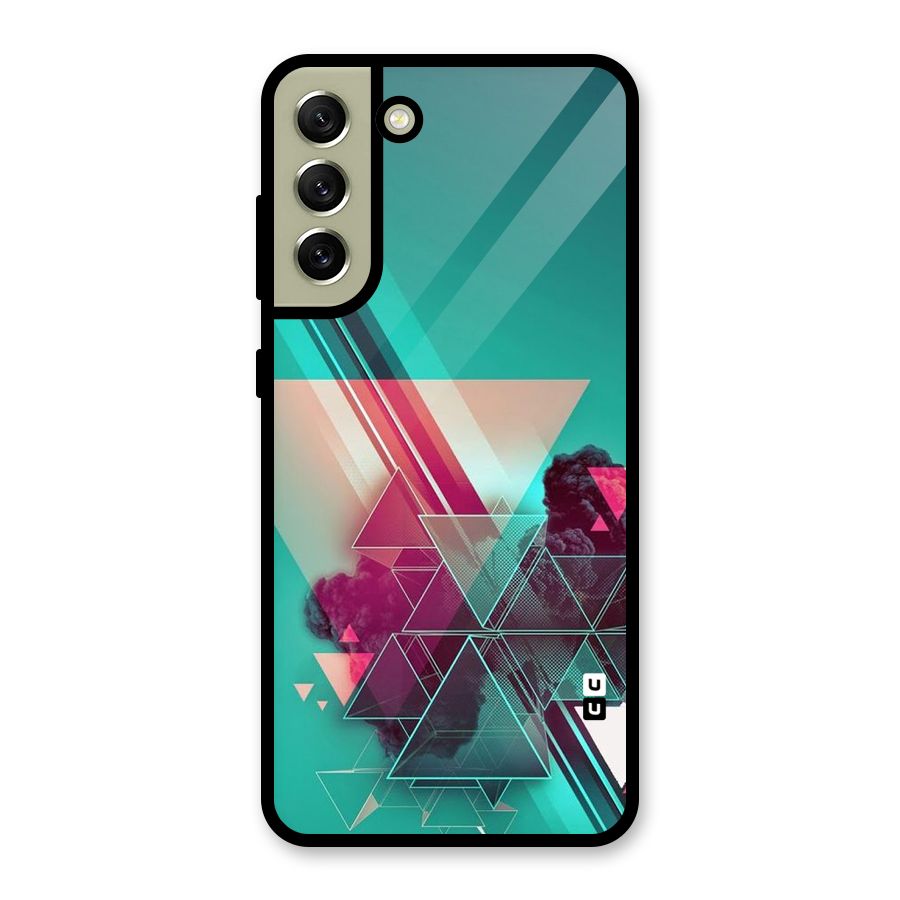 Floroscent Abstract Glass Back Case for Galaxy S21 FE 5G