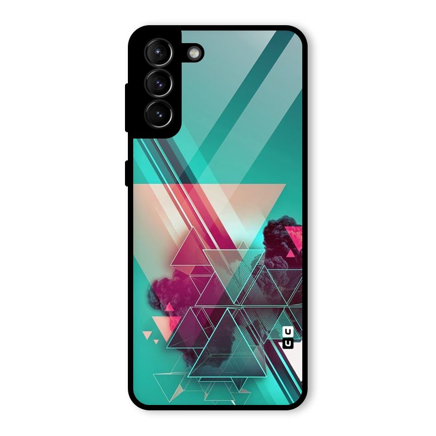 Floroscent Abstract Glass Back Case for Galaxy S21 Plus