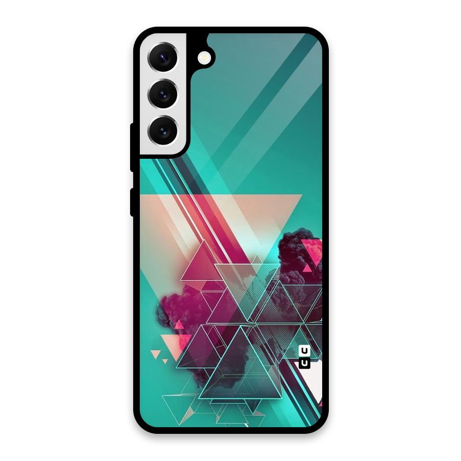 Floroscent Abstract Glass Back Case for Galaxy S22 Plus 5G