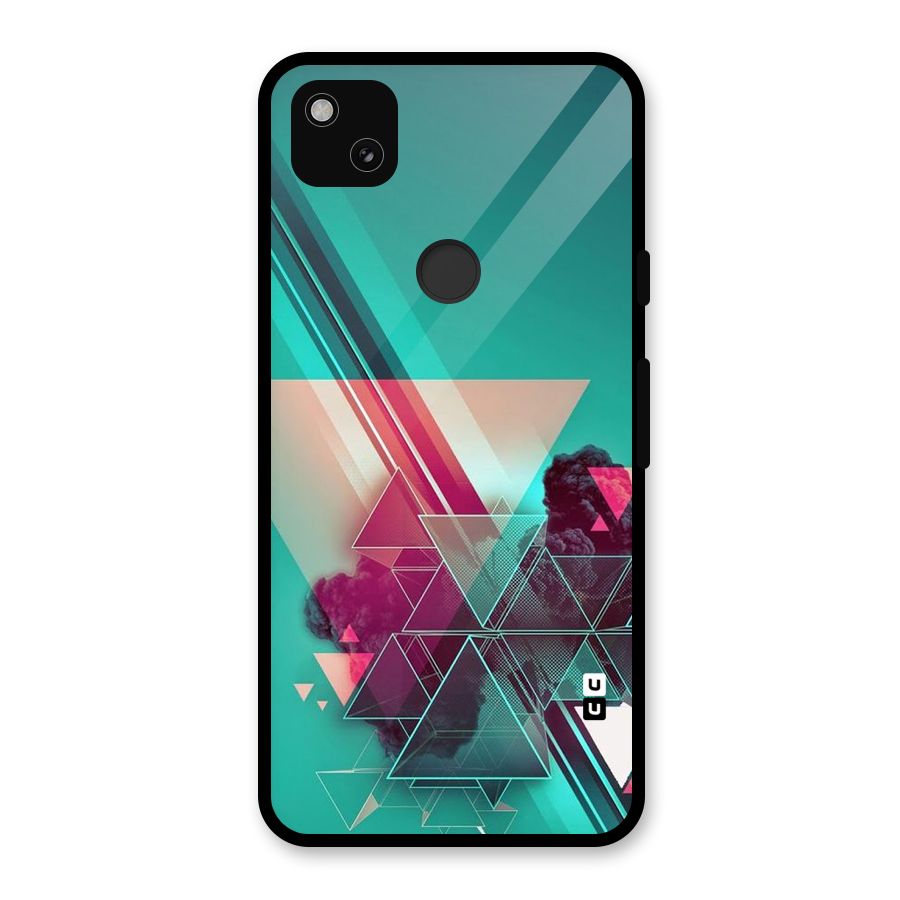 Floroscent Abstract Glass Back Case for Google Pixel 4a