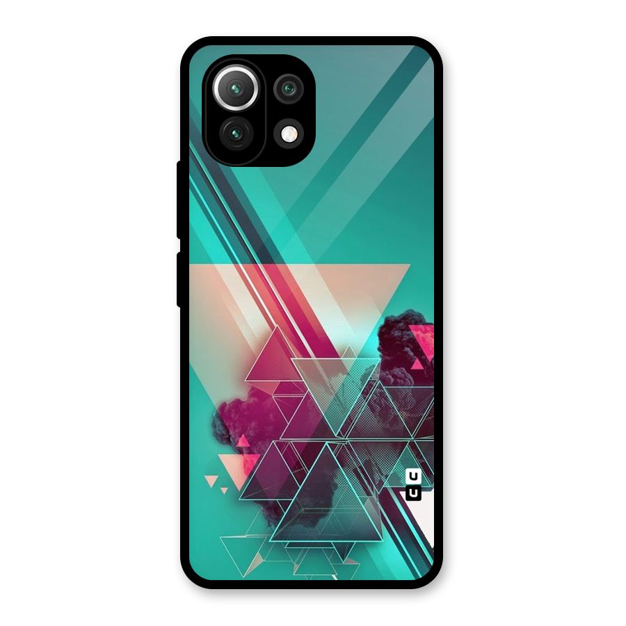 Floroscent Abstract Glass Back Case for Mi 11 Lite NE 5G
