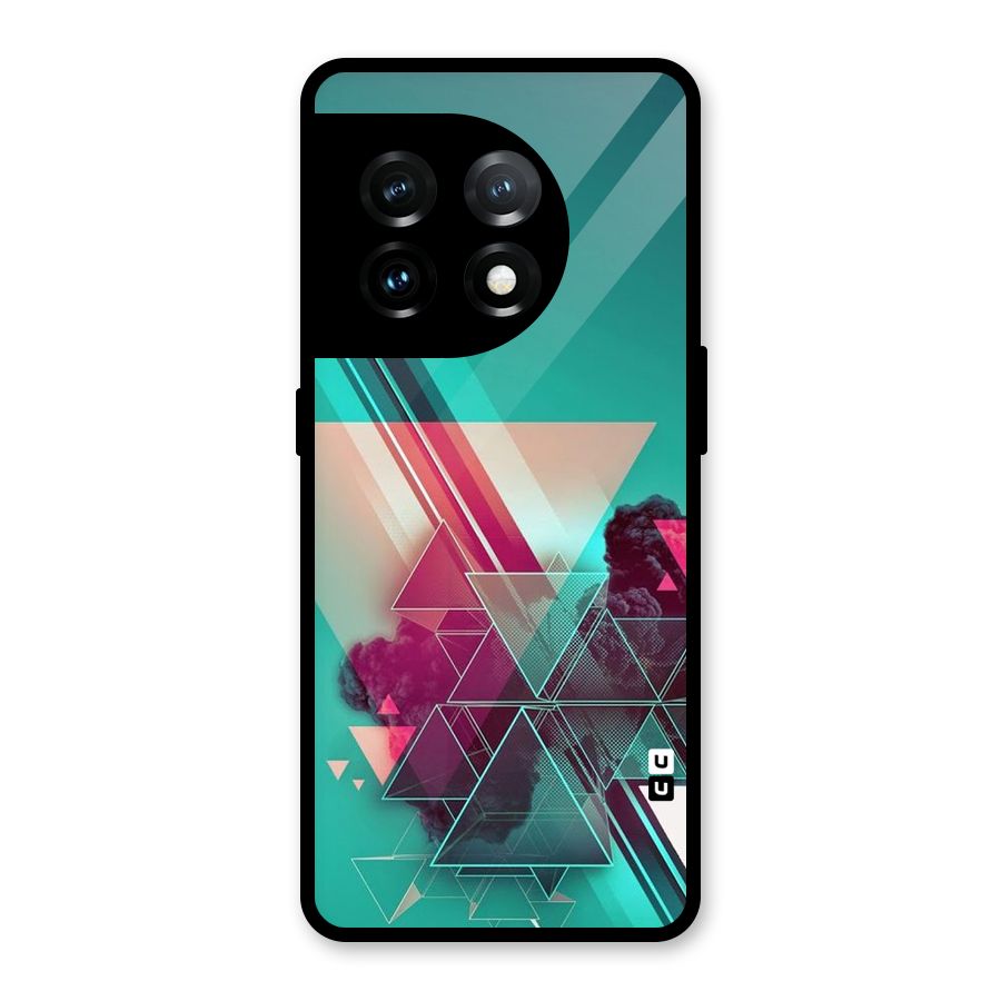 Floroscent Abstract Glass Back Case for OnePlus 11