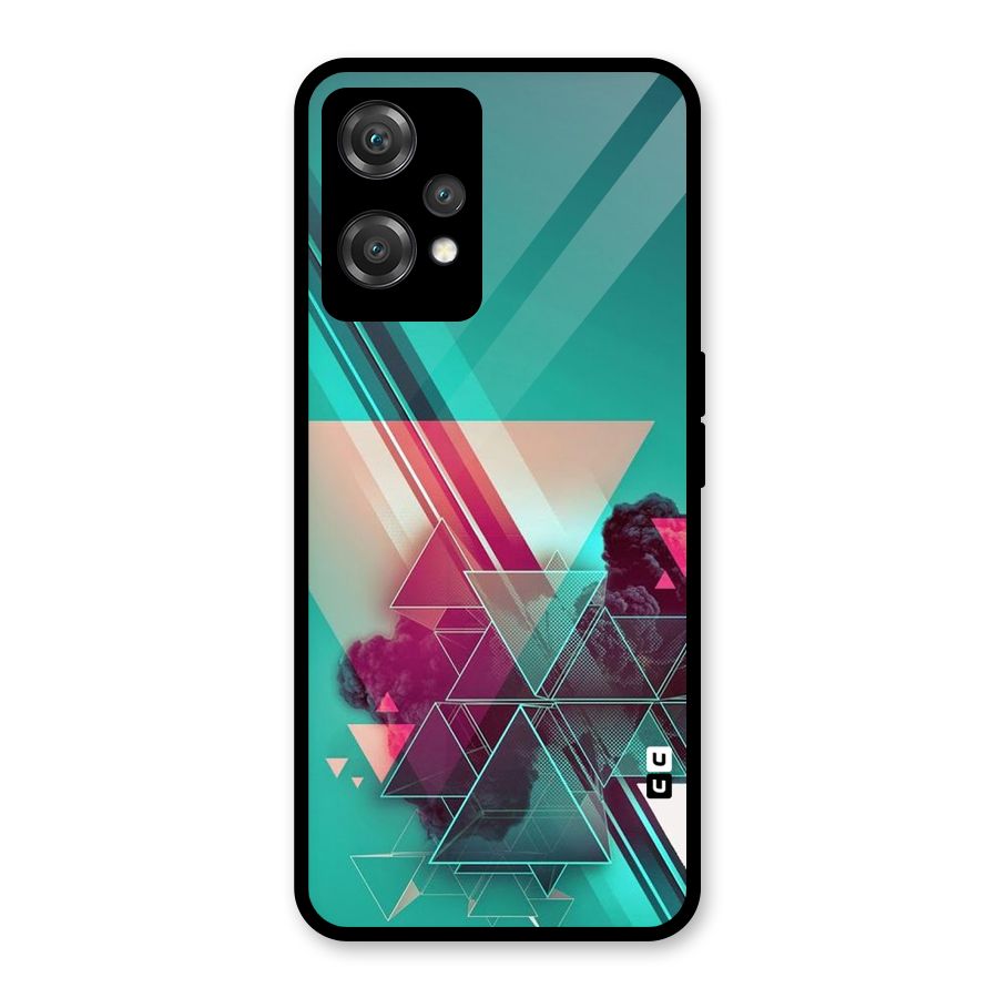 Floroscent Abstract Glass Back Case for OnePlus Nord CE 2 Lite 5G