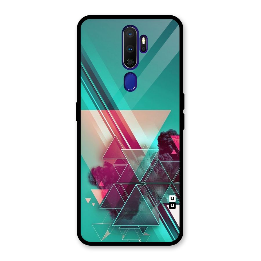 Floroscent Abstract Glass Back Case for Oppo A9 (2020)