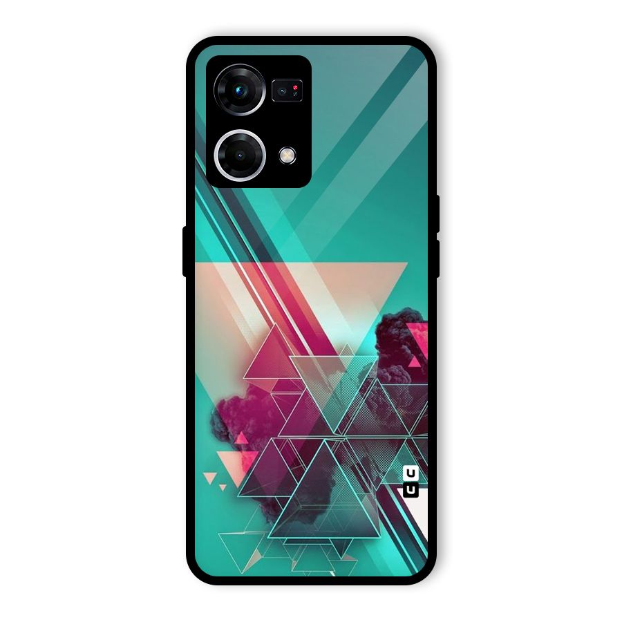 Floroscent Abstract Glass Back Case for Oppo F21s Pro 4G