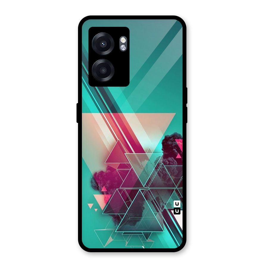 Floroscent Abstract Glass Back Case for Oppo K10 (5G)