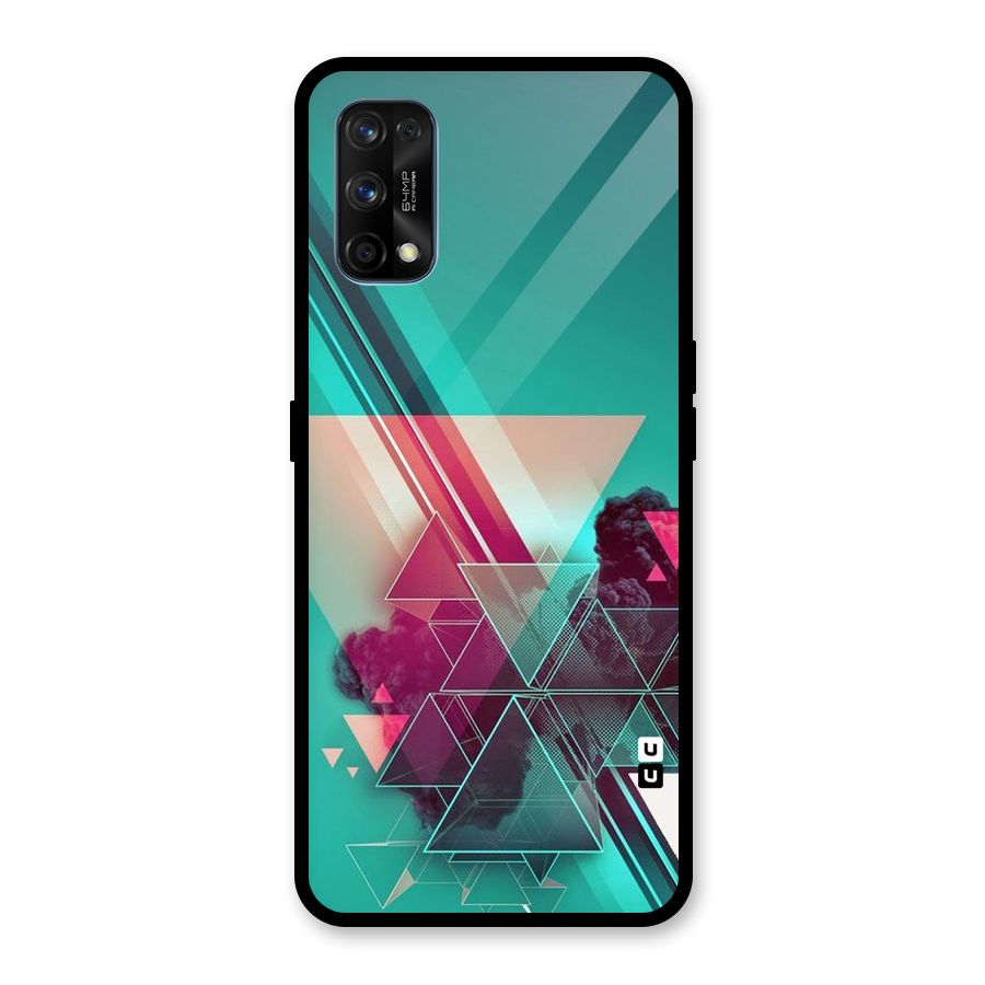 Floroscent Abstract Glass Back Case for Realme 7 Pro