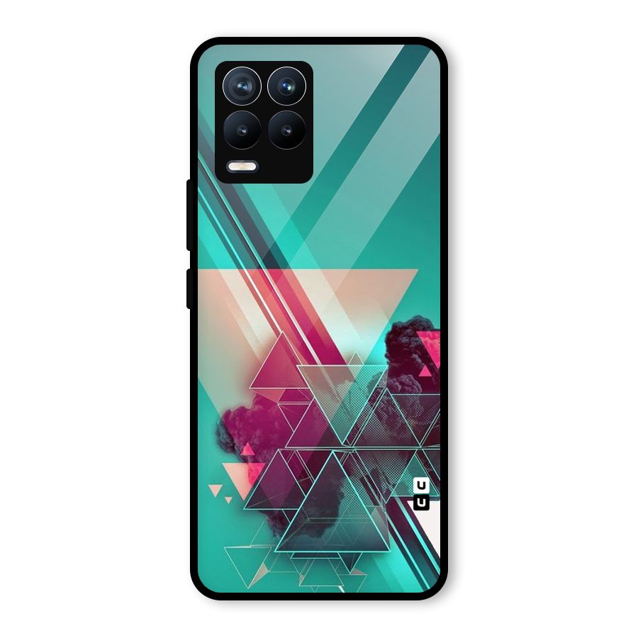 Floroscent Abstract Glass Back Case for Realme 8 Pro