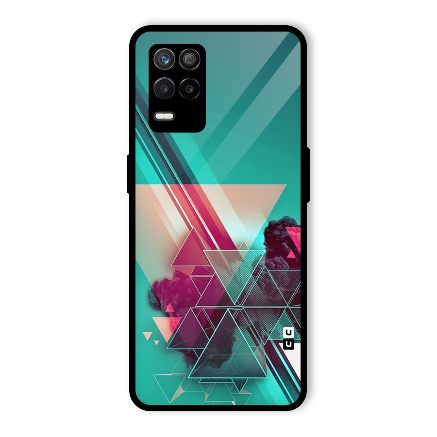 Floroscent Abstract Glass Back Case for Realme 9 5G