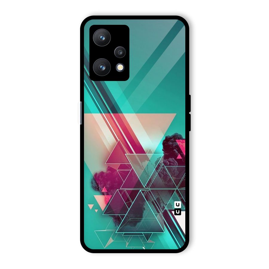 Floroscent Abstract Glass Back Case for Realme 9 Pro 5G