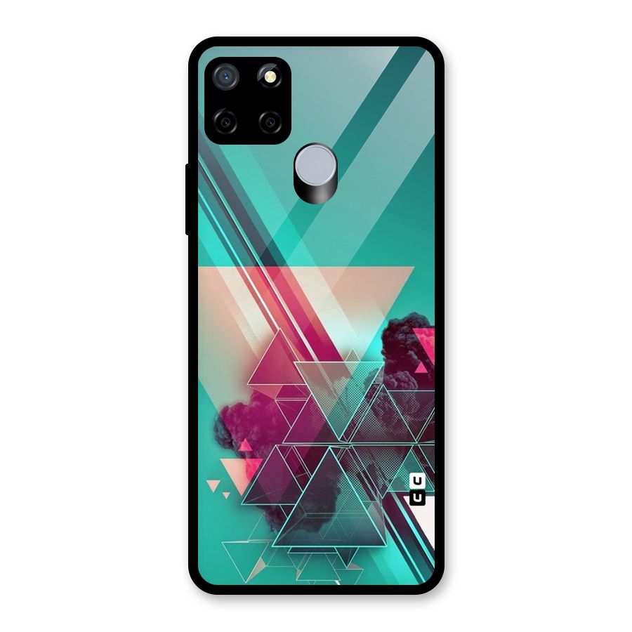 Floroscent Abstract Glass Back Case for Realme Narzo 30A