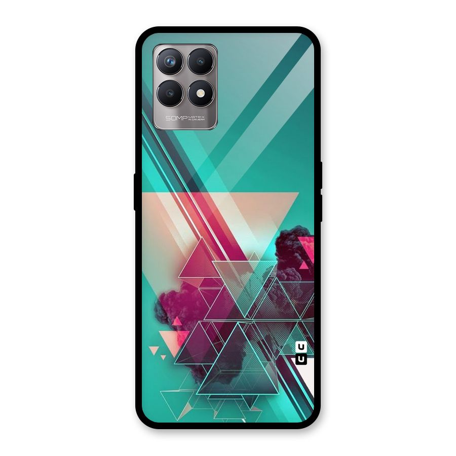 Floroscent Abstract Glass Back Case for Realme Narzo 50