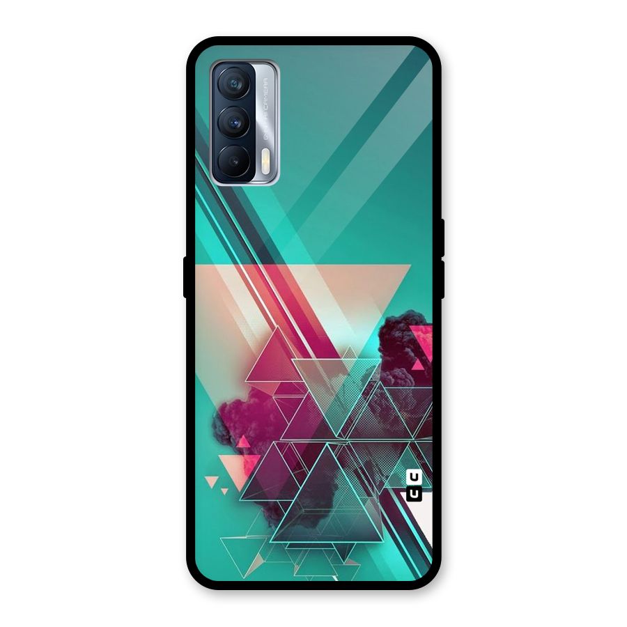 Floroscent Abstract Glass Back Case for Realme X7