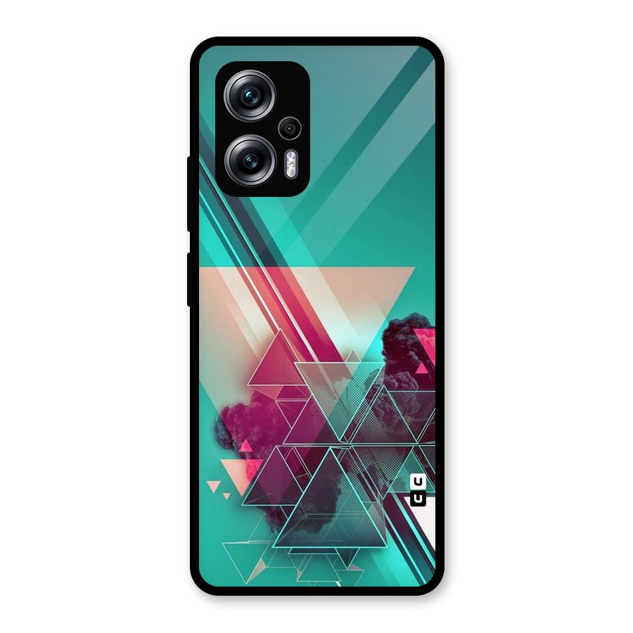 Floroscent Abstract Glass Back Case for Redmi K50i