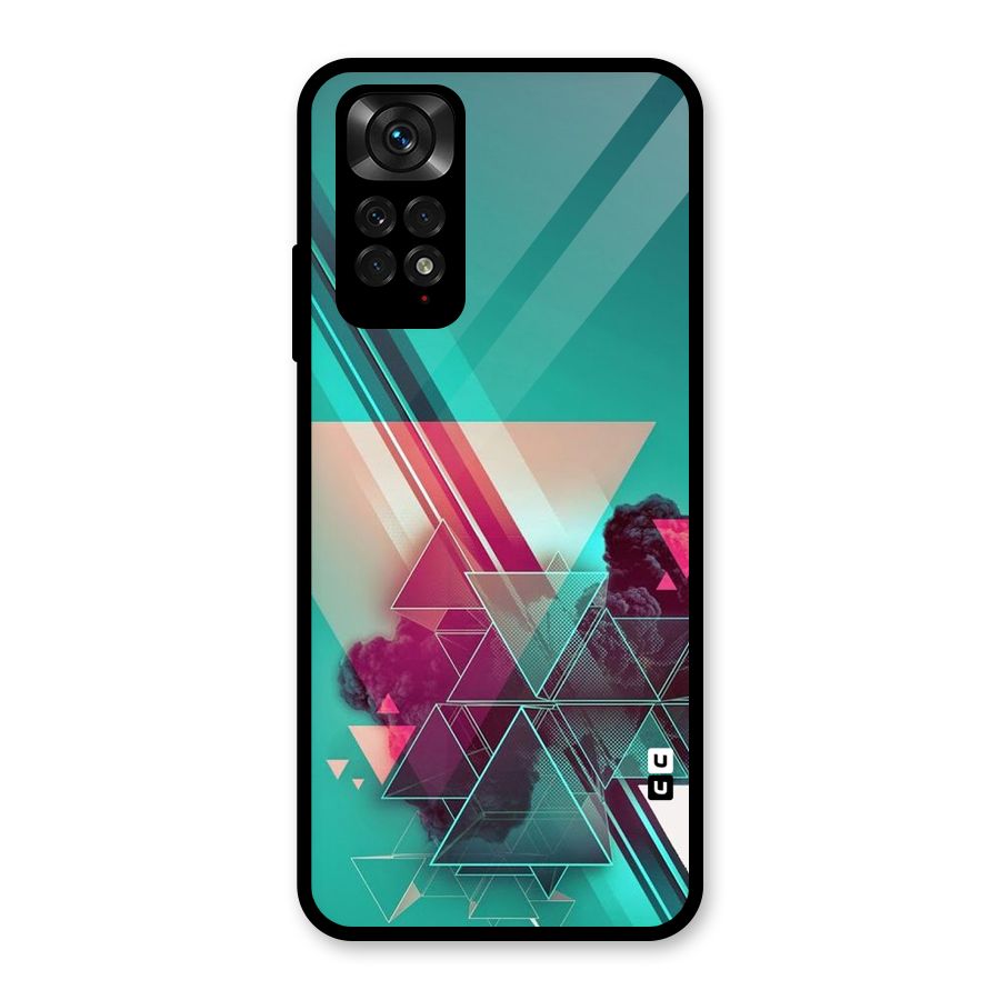 Floroscent Abstract Glass Back Case for Redmi Note 11