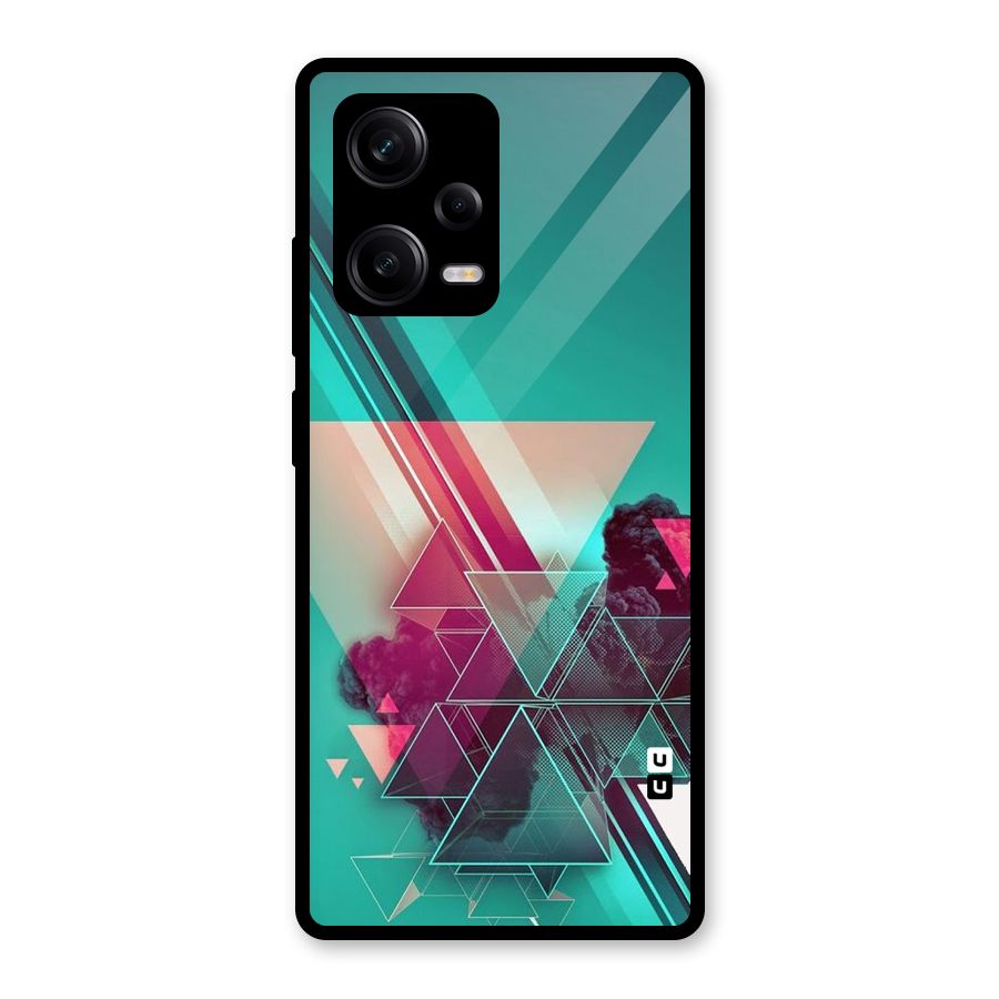 Floroscent Abstract Glass Back Case for Redmi Note 12 Pro