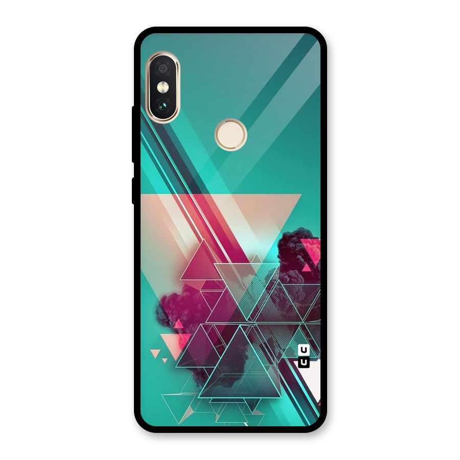 Floroscent Abstract Glass Back Case for Redmi Note 5 Pro
