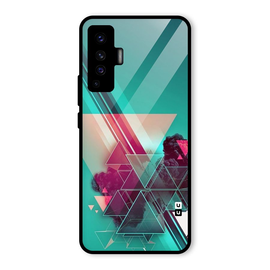 Floroscent Abstract Glass Back Case for Vivo X50