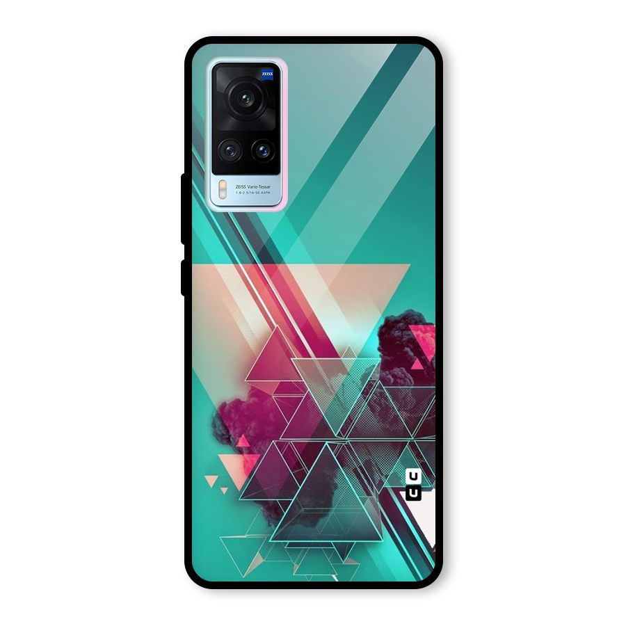 Floroscent Abstract Glass Back Case for Vivo X60