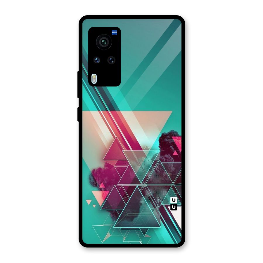Floroscent Abstract Glass Back Case for Vivo X60 Pro