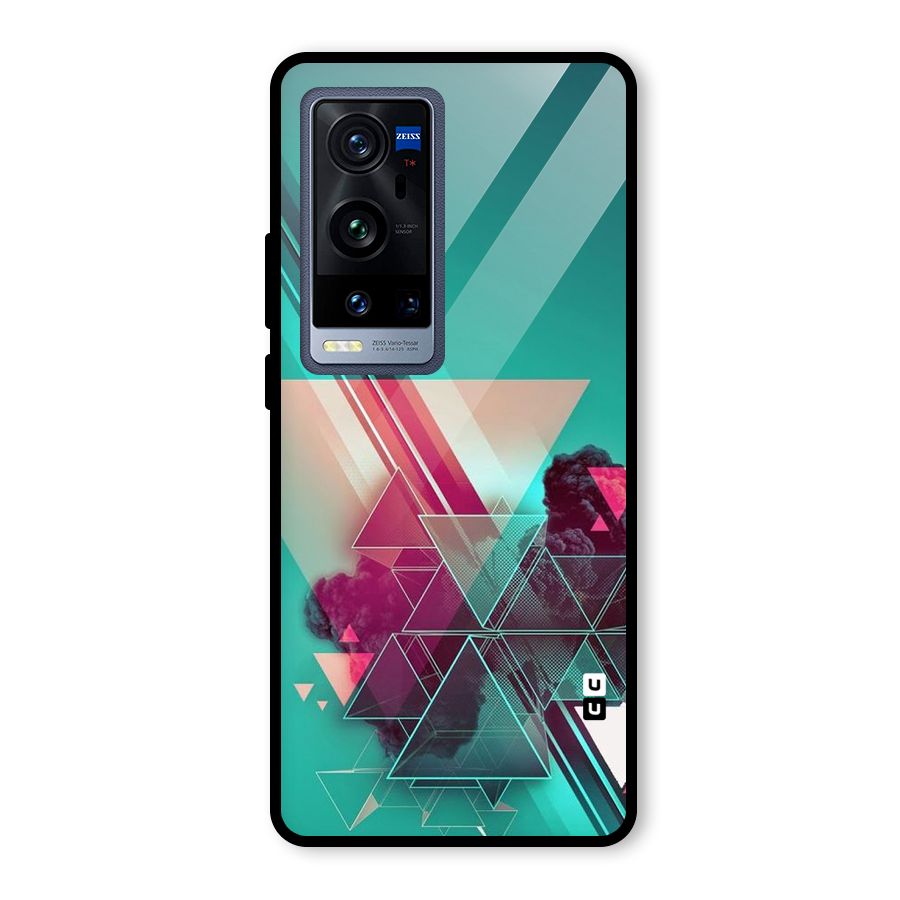 Floroscent Abstract Glass Back Case for Vivo X60 Pro Plus