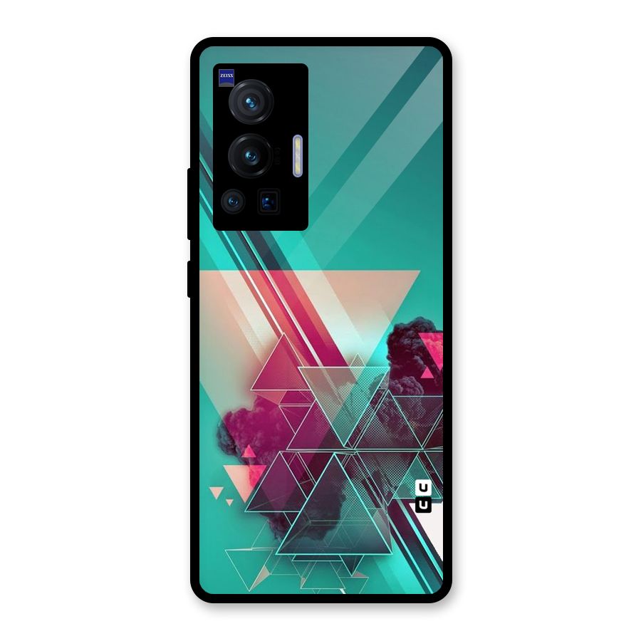 Floroscent Abstract Glass Back Case for Vivo X70 Pro