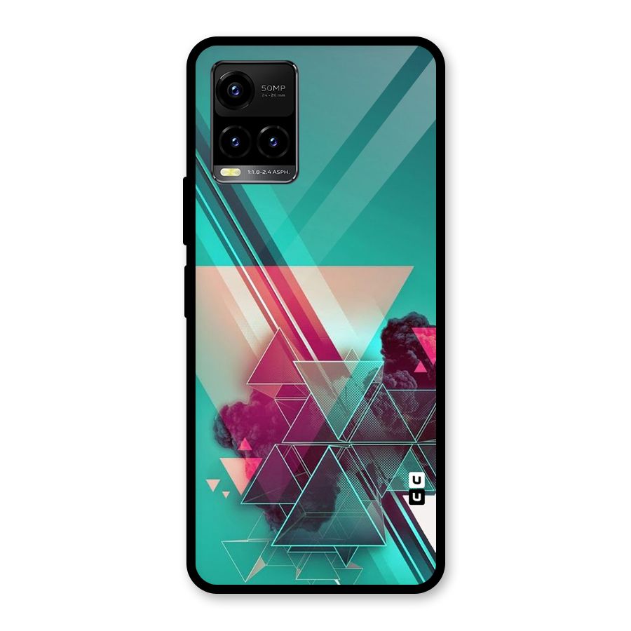 Floroscent Abstract Glass Back Case for Vivo Y21T