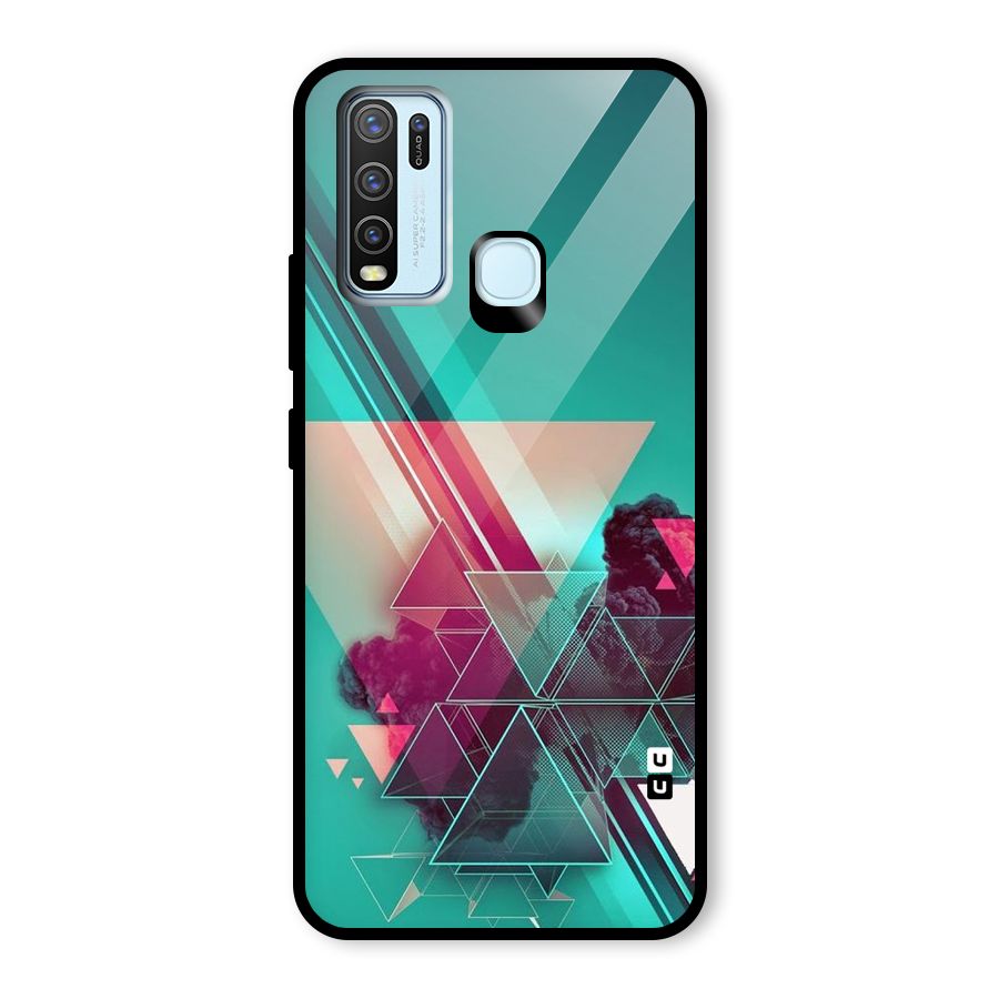 Floroscent Abstract Glass Back Case for Vivo Y50