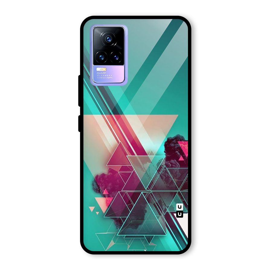 Floroscent Abstract Glass Back Case for Vivo Y73