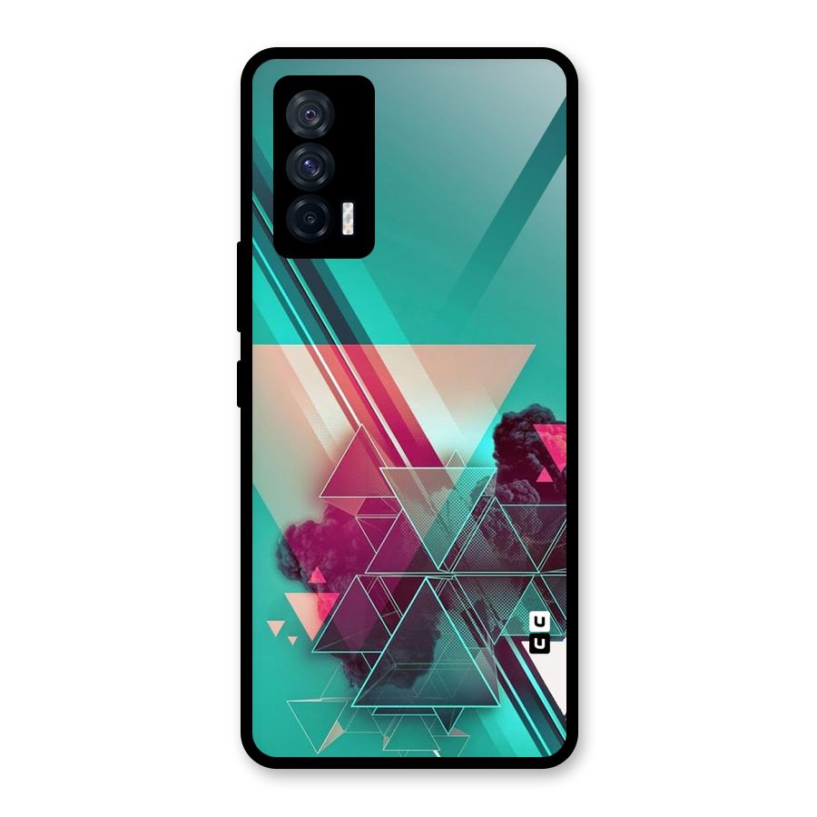 Floroscent Abstract Glass Back Case for Vivo iQOO 7 5G