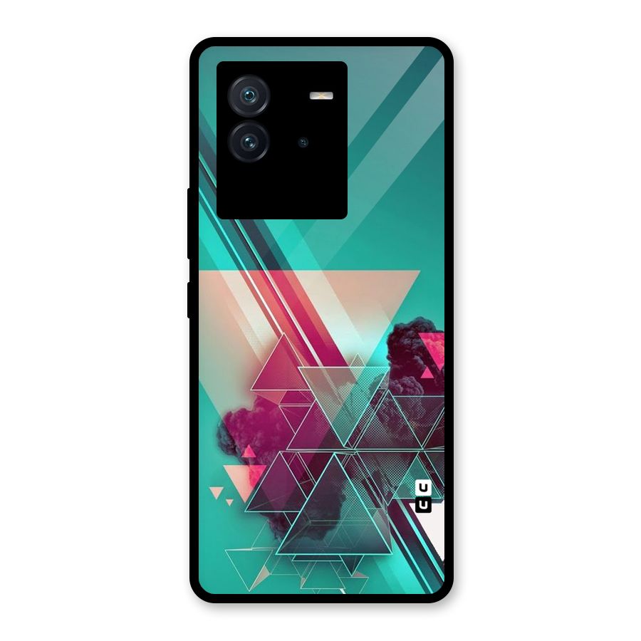Floroscent Abstract Glass Back Case for Vivo iQOO Neo 6 5G