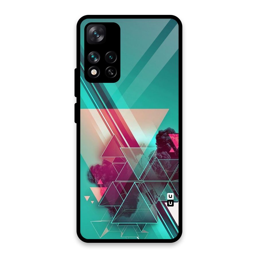 Floroscent Abstract Glass Back Case for Xiaomi 11i HyperCharge 5G