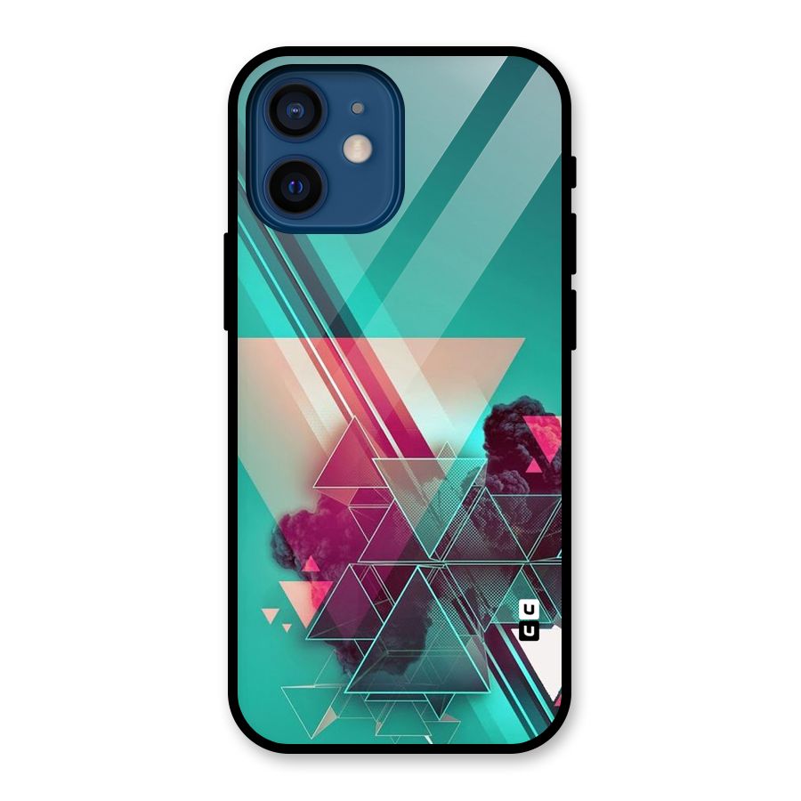 Floroscent Abstract Glass Back Case for iPhone 12 Mini