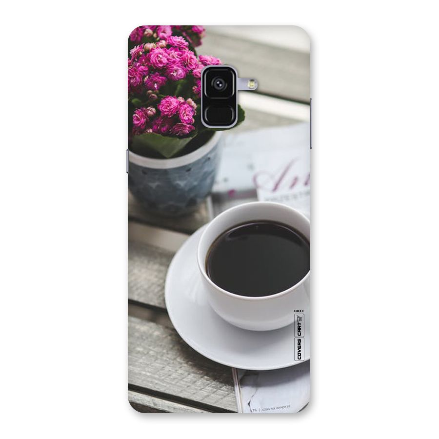 Flower And Blend Back Case for Galaxy A8 Plus