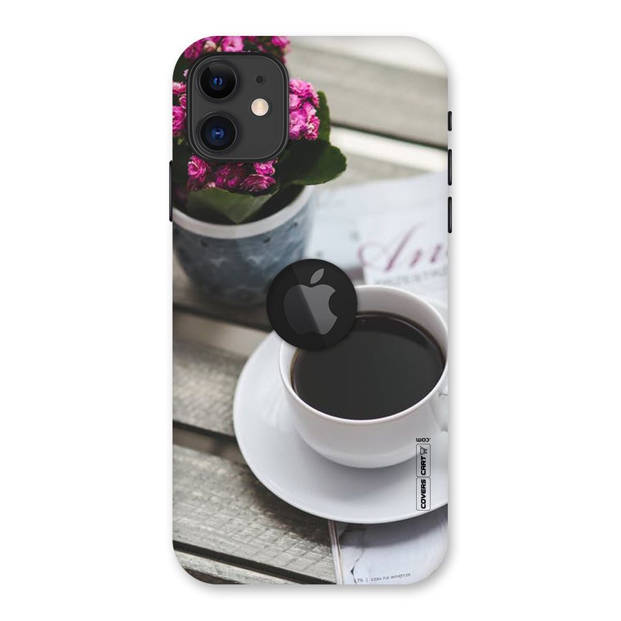 Flower And Blend Back Case for iPhone 11 Logo Cut