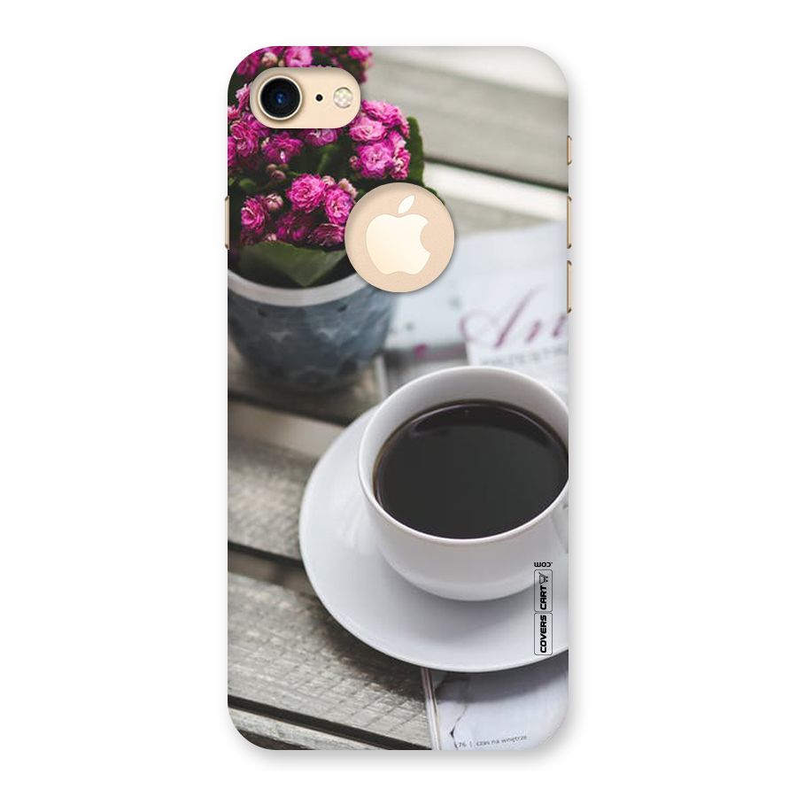 Flower And Blend Back Case for iPhone 7 Logo Cut
