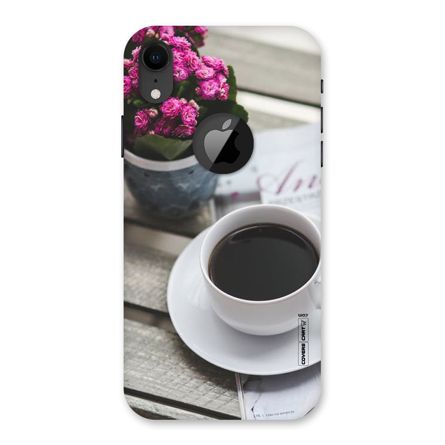 Flower And Blend Back Case for iPhone XR Logo Cut