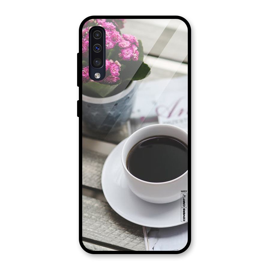Flower And Blend Glass Back Case for Galaxy A30s