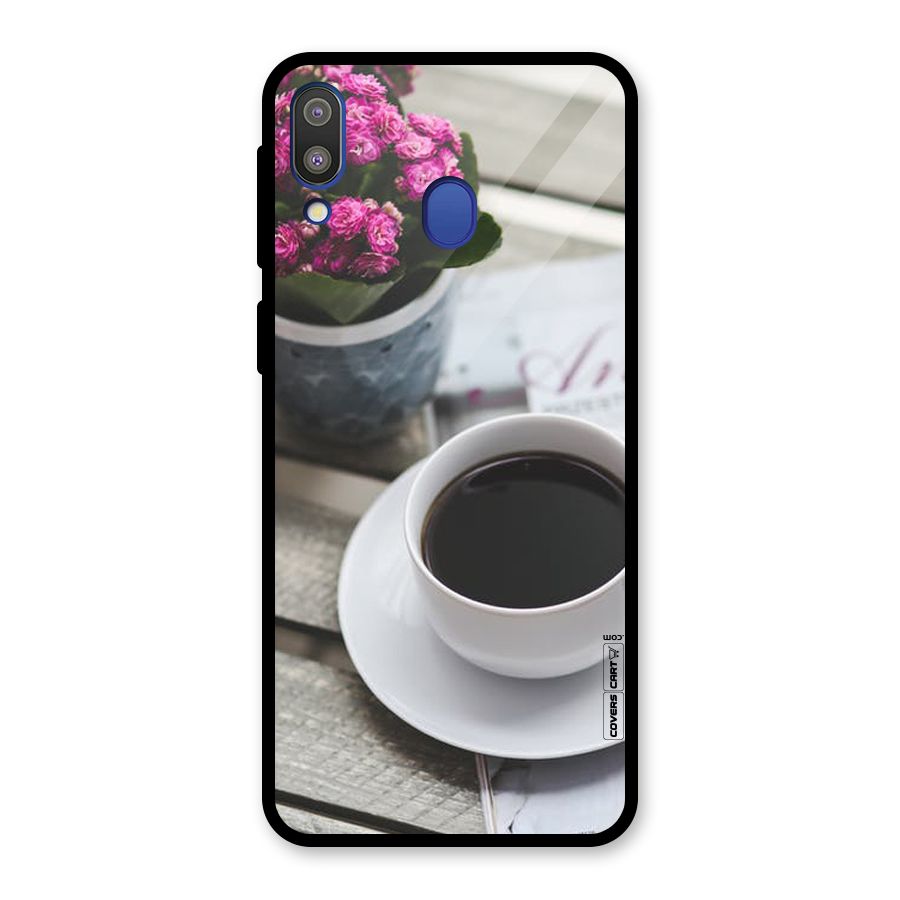 Flower And Blend Glass Back Case for Galaxy M20