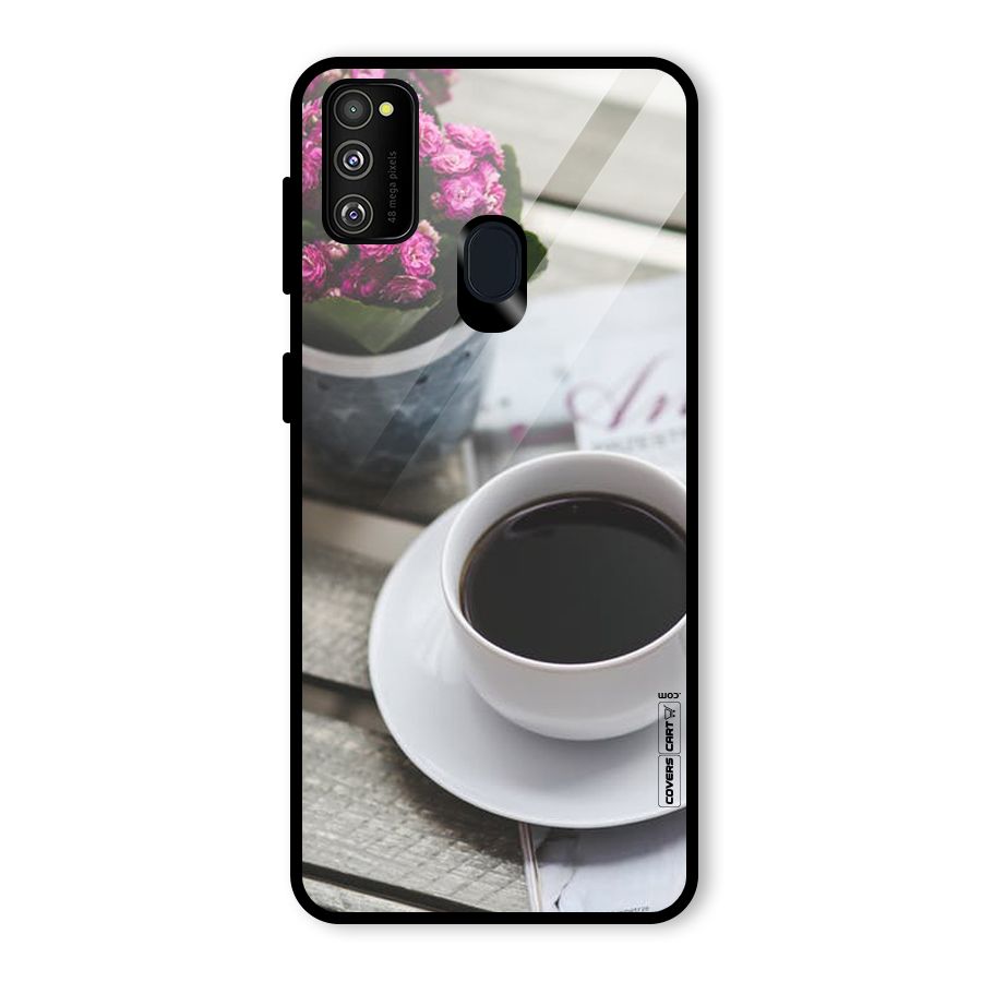 Flower And Blend Glass Back Case for Galaxy M30s