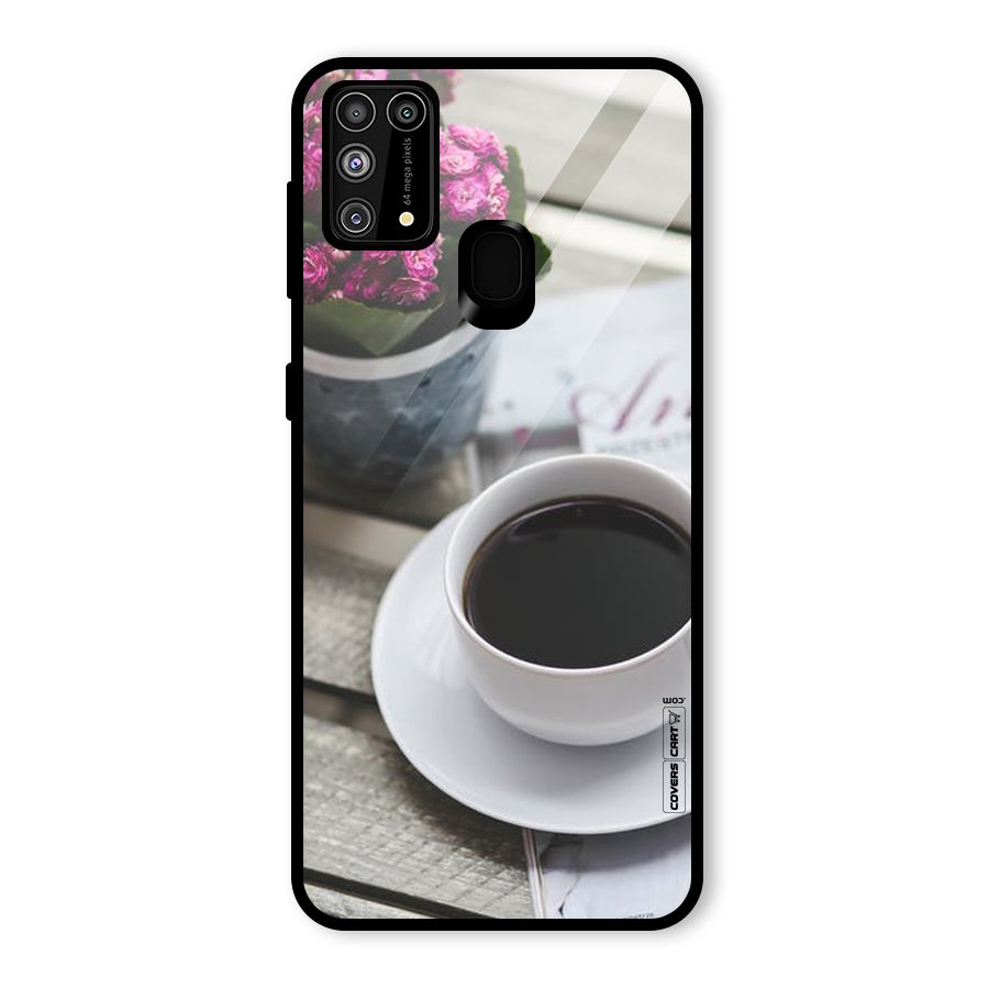 Flower And Blend Glass Back Case for Galaxy M31