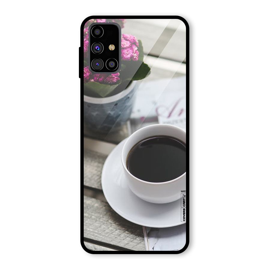 Flower And Blend Glass Back Case for Galaxy M31s