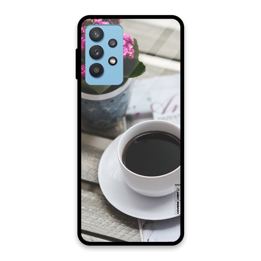 Flower And Blend Glass Back Case for Galaxy M32 5G
