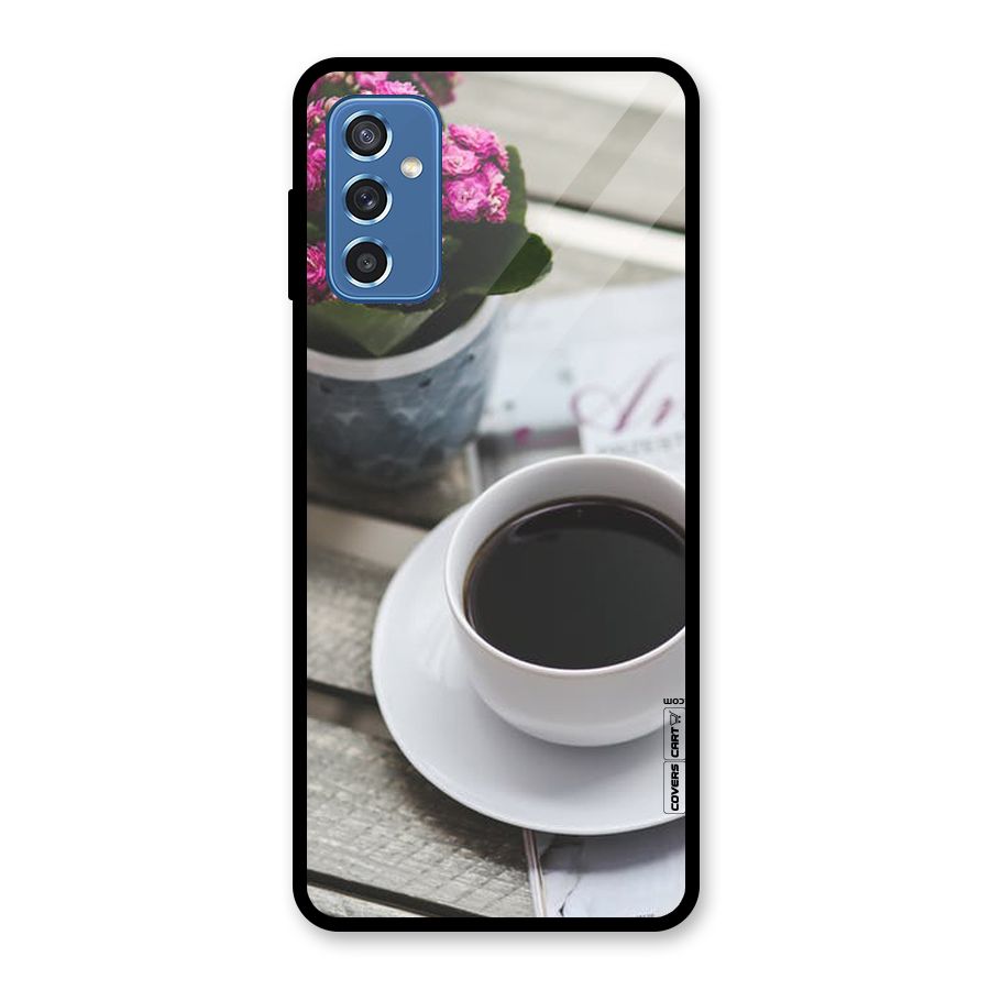 Flower And Blend Glass Back Case for Galaxy M52 5G