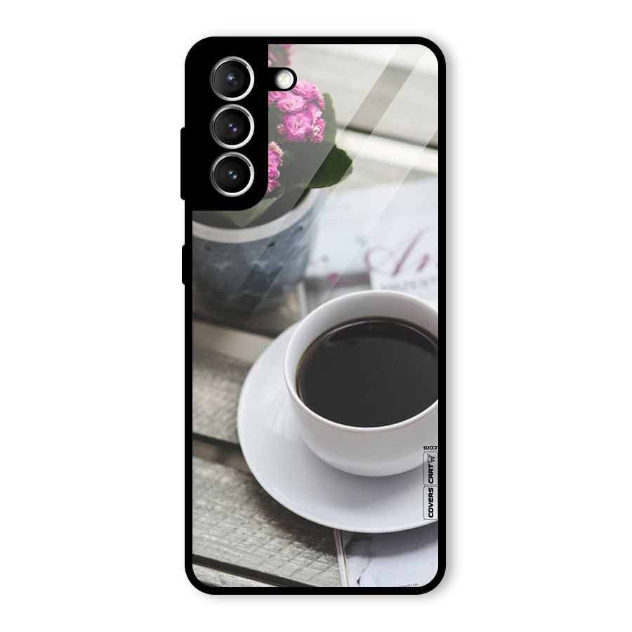 Flower And Blend Glass Back Case for Galaxy S21 5G