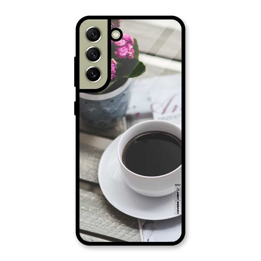 Flower And Blend Glass Back Case for Galaxy S21 FE 5G