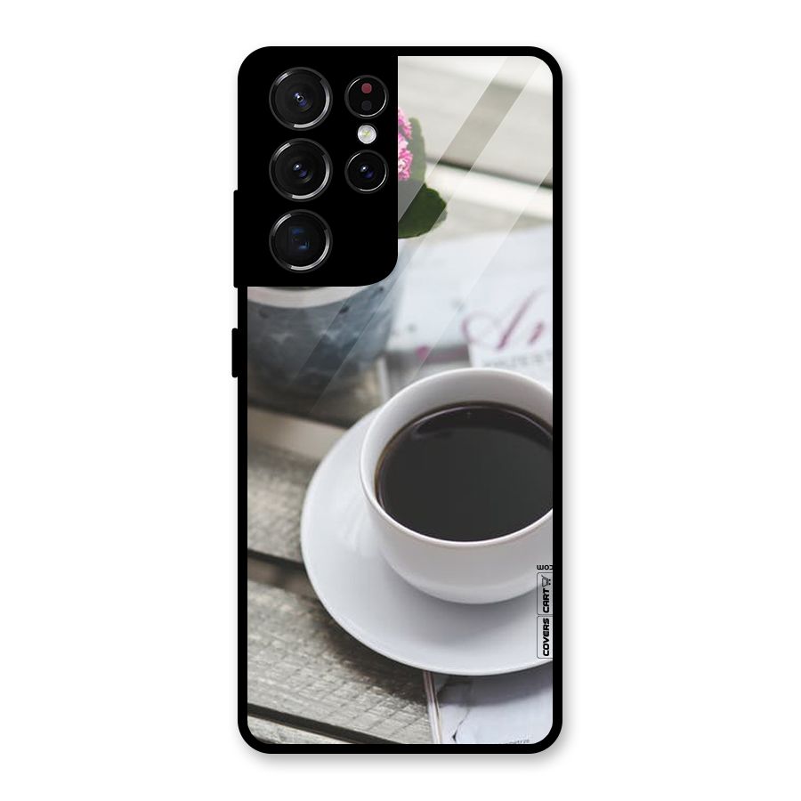 Flower And Blend Glass Back Case for Galaxy S21 Ultra 5G