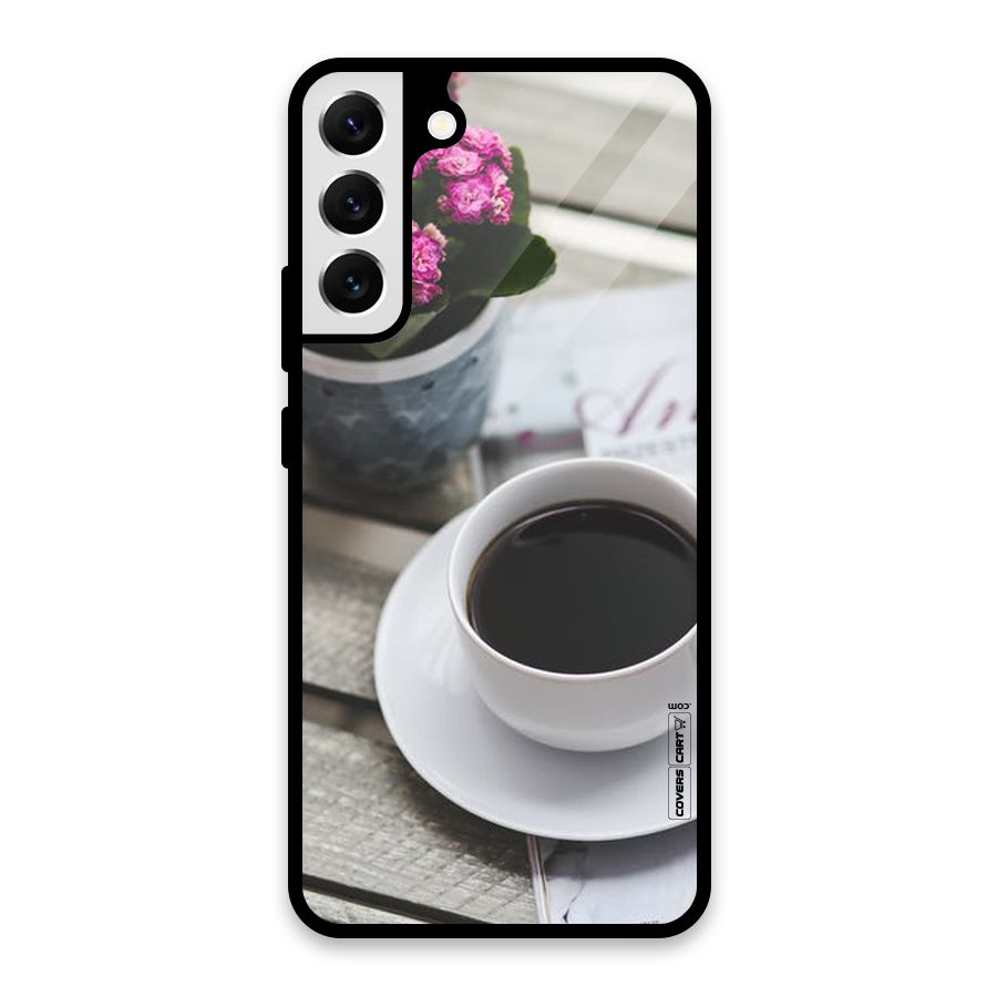 Flower And Blend Glass Back Case for Galaxy S22 Plus 5G