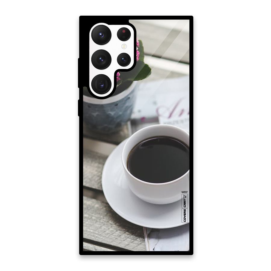 Flower And Blend Glass Back Case for Galaxy S22 Ultra 5G