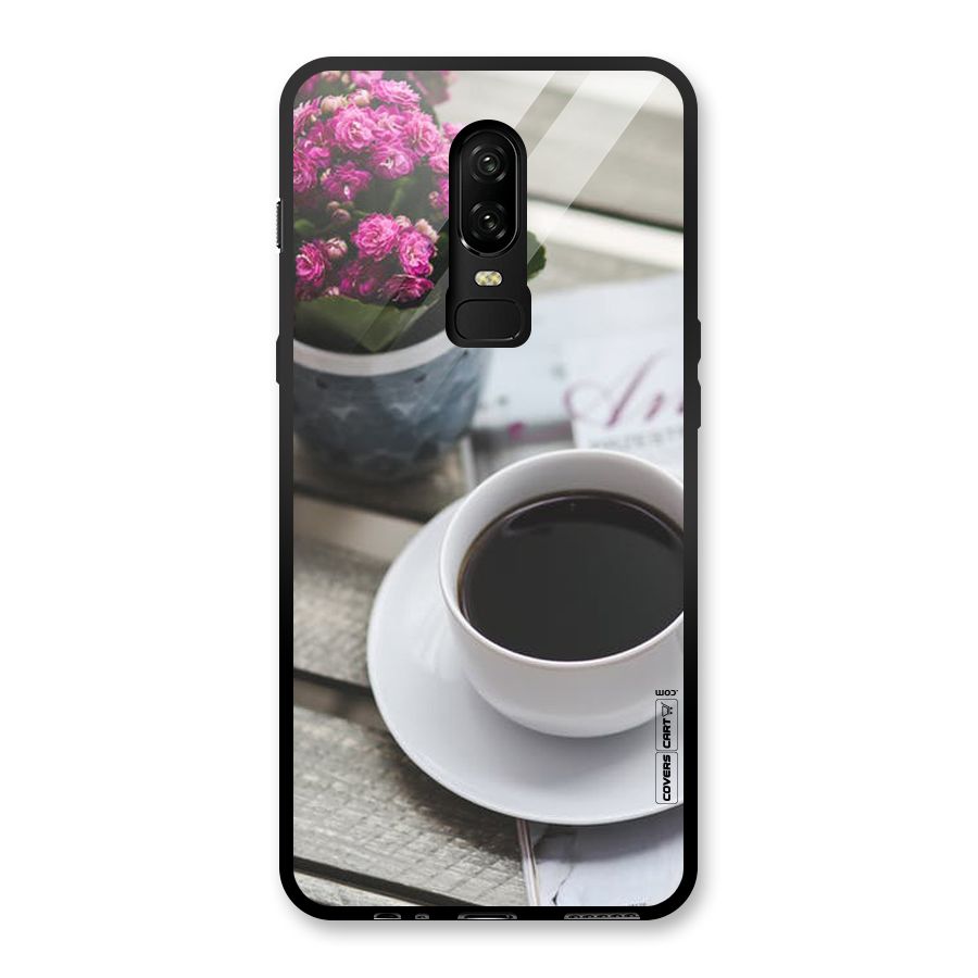 Flower And Blend Glass Back Case for OnePlus 6
